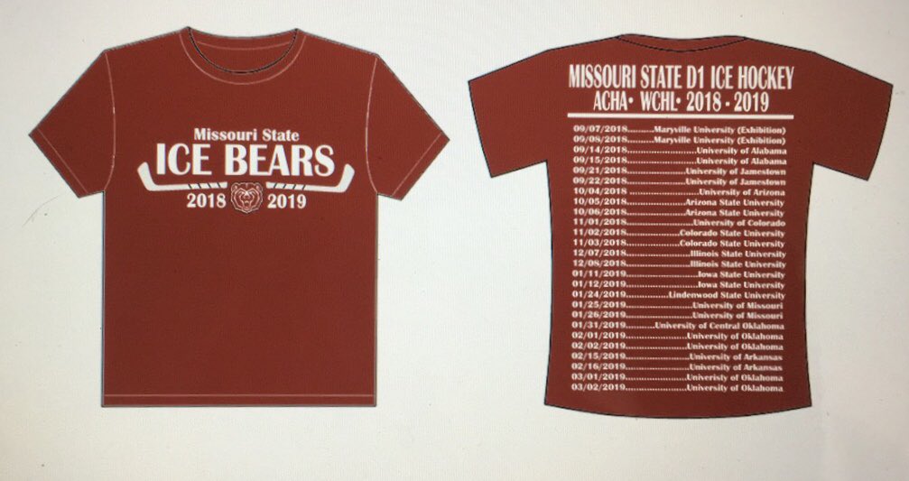 Hey Ice Bear fans! Come and preorder your Schedule Tees today!! Message me your info or stop by and see us at the Home Opener at Mediacom Ice Park tomorrow at 7pm!!