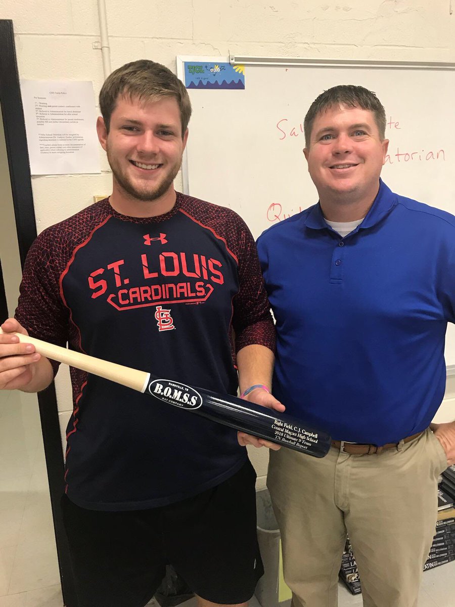 .<a href="/_cjcampbell23_/">CJ Campbell</a> with his @PBRTennessee 2018 Ultimate 9 Team bat
