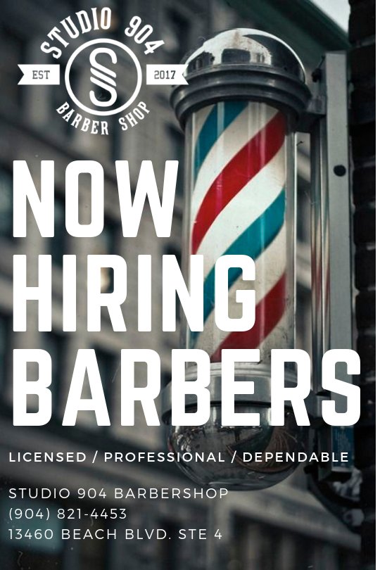 Studio_904's tweet image. Studio 904 is hiring professional licensed barbers!!!
We're looking for barber's with a great professional attitude that pays close attention to the details! Must be reliable and willing to work.
Think you'll be a good fit? Give us a call or stop by!