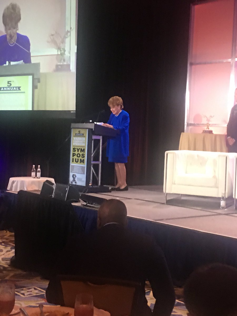 Hero_Missions's tweet photo. Congratulations Elizabeth Dole @DoleFoundation on receiving the Leo K. Thorsness Leadership Award @AWPartnership #WarriorSymposium18 #veterans #milfamilies #milkids #bettertogether https://t.co/MCh68AtvR6