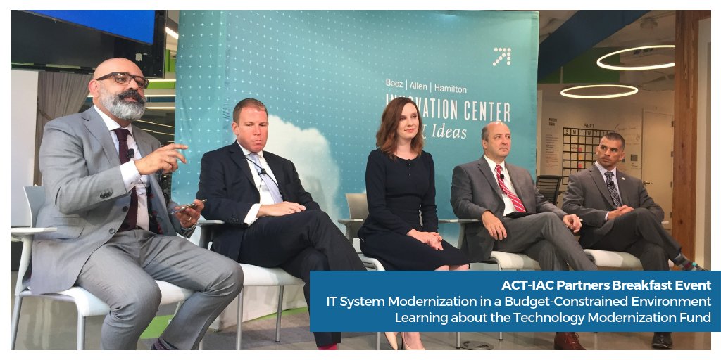 NuAxis's tweet photo. @ACTIAC Partners Breakfast Event on the ins and outs of the Technology Modernization Fund, moderated by @NuAxis' @razalatif with panelists from OMB, GSA, HUD and USDA.
For more information on the #TechnologyModernizationFund, visit https://t.co/LysjiLM5AO https://t.co/tgh8dzwU0x