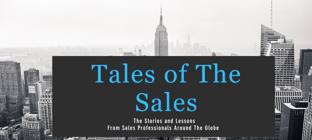 DominicTesto's tweet photo. Very Excited To Announce The Launch Of My New Sales Blog!
TALES OF THE SALES #sales #salespeople #salesblog #realsales
https://t.co/daUIwvu3jf https://t.co/9OuuflMf1D