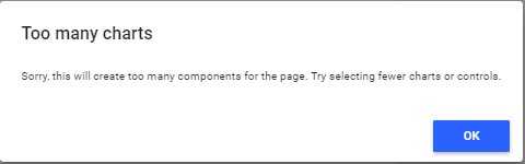 That will learn me to layer comprehensive data in #GoogleDataStudio to get current month, MoM, and YoY data in my monthly dashboard. It looks like the limit is roughly 50 charts per page... page 2 here I come!