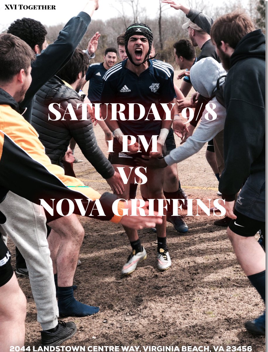 ODURugby_'s tweet photo. Come support ODU Rugby as we kickoff our first game of the Fall season against the Nova Griffins in Virginia Beach!! Hope to see y’all out there. #XVITogether #TMU https://t.co/U2f7lqpPzc