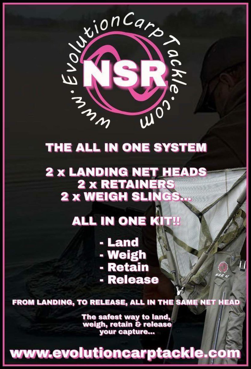 EvoCarpTackle's tweet photo. The safest way to land, weigh, retain and release your capture... The 'NSR' system.
https://t.co/pJQKNvDNOj #EvolutionCarpTackle #Evolve® #ArtificialBaits #NSR® #TotalFishCare #BioSecutity #LastElementsRange #TeamEvo https://t.co/f9UMZddHHI