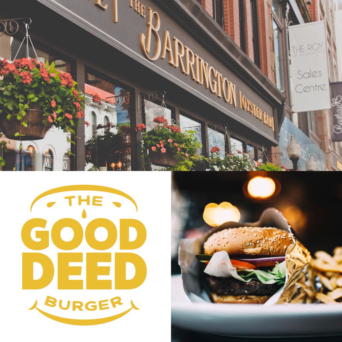 MentalHealthNS's tweet photo. Do you want to be a part of #ChangingTheWayPeopleThink AND have a delicious burger? Well then, get yourself to the @BarringtonSteak for a GOOD DEED BURGER! All proceeds go to a local charity and right now it's US! Available Mon. to Sat. 11a to 4p. Thanks, @BarringtonSteak! https://t.co/FoRQuICrwa