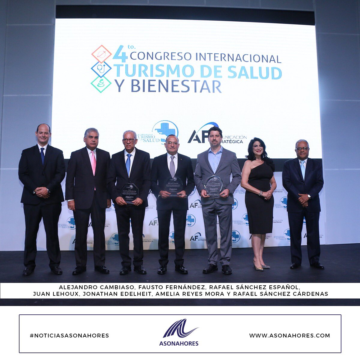 ASONAHORES (@asonahores1) on Twitter photo #Asonahores felicita a la Asociación Dominicana de Turismo de Salud por la exitosa inauguración del 4to. Congreso Internacional de Turismo de Salud y Bienestar, donde además fue reconocido el trabajo del <a href="/hospitalhoms/">Hospital HOMS</a>, el <a href="/Popularatulado/">Banco Popular</a> y la <a href="/Med_Travel/">Medical Tourism Association</a>. #TurismoSalud #TurismoRD #Asonahores felicita a la Asociación Dominicana de Turismo de Salud por la exitosa inauguración del 4to. Congreso Internacional de Turismo de Salud y Bienestar, donde además fue reconocido el trabajo del <a href="/hospitalhoms/">Hospital HOMS</a>, el <a href="/Popularatulado/">Banco Popular</a> y la <a href="/Med_Travel/">Medical Tourism Association</a>. #TurismoSalud #TurismoRD
