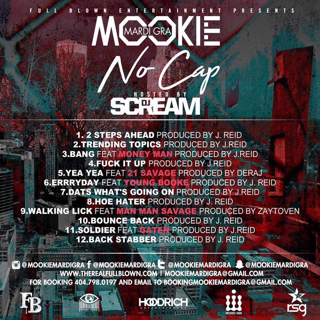 Guop's tweet image. Check out my bro @1Mookiemardigra artwork for his newest mixtape #NoCap #OkYeah #NoCapMookie #MookieNoCap #September14th