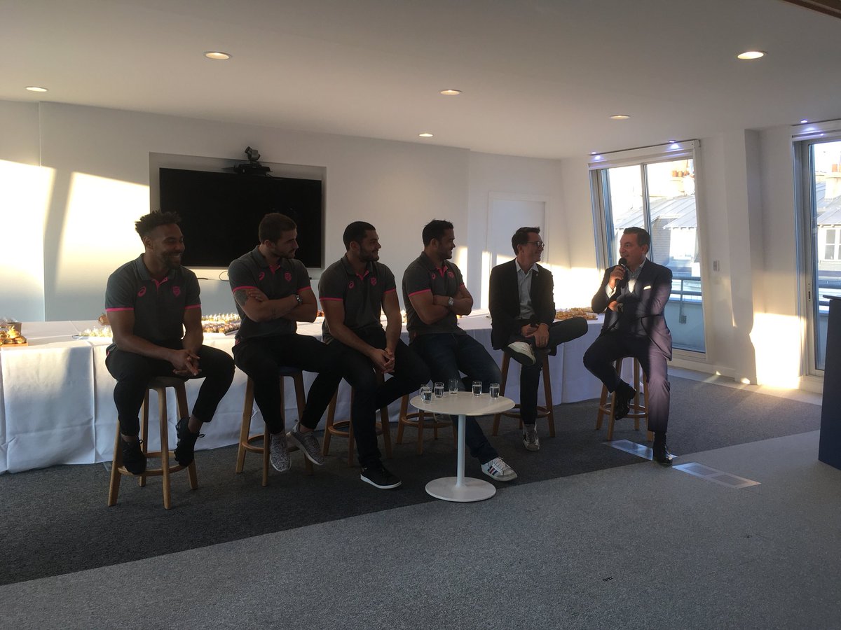 TalanRH's tweet photo. « Notre partenariat avec le @SFParisRugby fait sens car le rugby incarne des valeurs chères à Talan comme l’#intelligencecollective et le goût du challenge » Philippe Cassoulat, Directeur Général de @talan_fr #TalanSFP https://t.co/BhnZq350BB