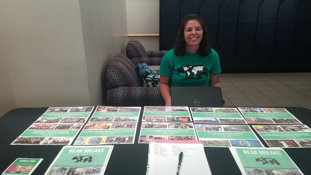 Our Bear Breaks and Bear Service Team reps are eager to meet you at the Fall Involvement Fair in the PSU. We're here til 2!