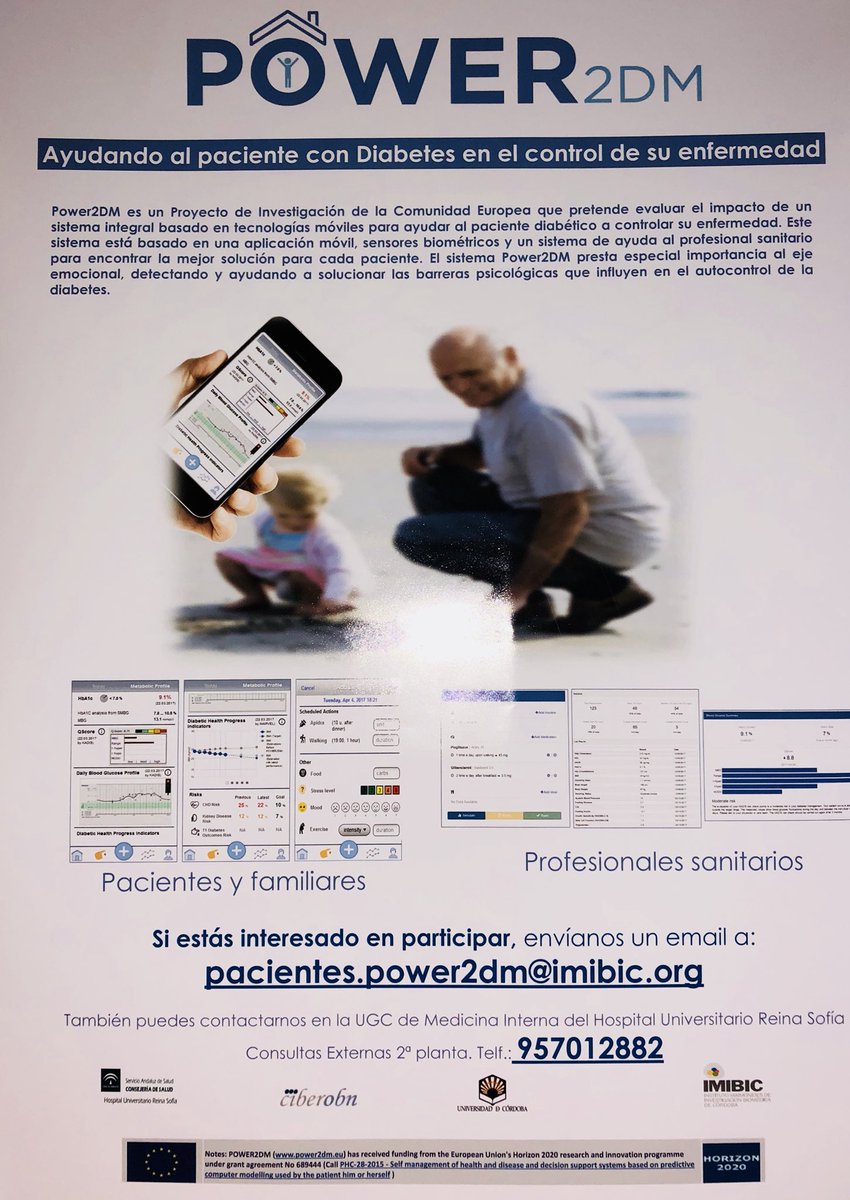 Hoy hemos dado comienzo al <a href="/Power2_DM/">Power2DM</a> que nos permitirá, a través de las tecnologías móviles, mejorar el control de las personas con diabetes. Agradecemos la colaboración de <a href="/adicorc/">ADICOR</a> y en especial a Tomás Rodas por su incalculable ayuda.