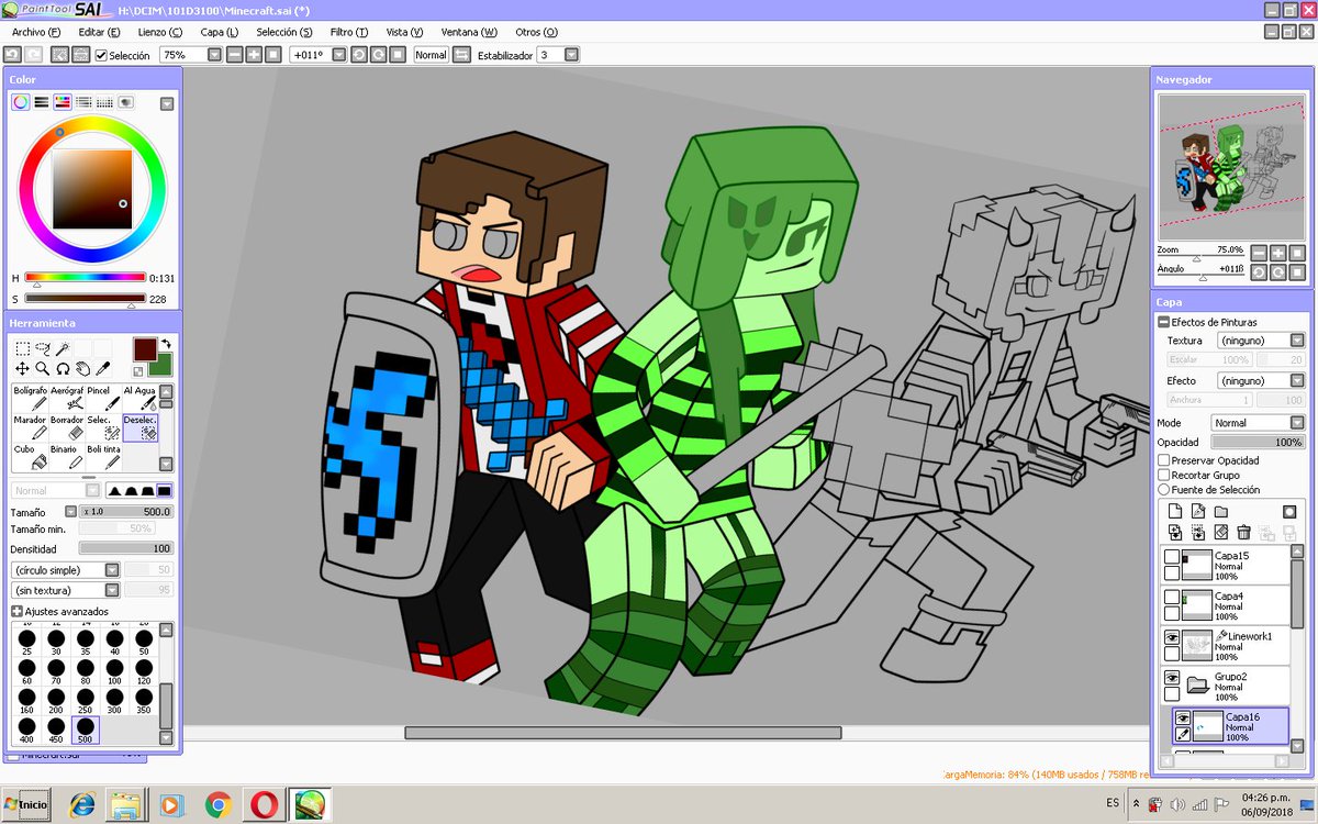NatachaOlilium's tweet photo. aqui esta una parte del color de los personajes de minecraft
la chica eslime esta 100% pintada
el chico casi lo termino me falta la demonio
que les parece? @DragonRojo085 @Fanatic720p
#Minecraft #MinecraftGratis #draw #fanart #TeamHDP https://t.co/vdBX1FOJNS