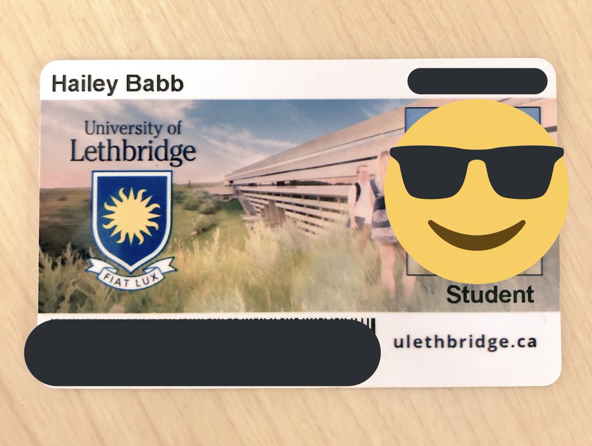 haileybabb's tweet photo. Feels pretty darn good to finally hold one of the new RFID-embedded UPass student ID cards after years of hard work to make the program a reality. Thank you @ULethSU, @uLethbridge, @LethbridgeCity and #LethbridgeTransit for making #uleth and #yql a better place for our students! https://t.co/ncqfkdOdrG