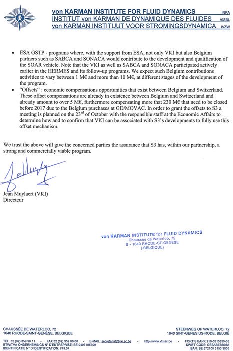 2/13 Octobre 2012: Contrat avec le Von Karman Institute 3.5M€. Compensation possible 230M€ #meetingsuissebelgique #tempspresent <a href="/24heuresch/">24 heures</a>  <a href="/CAnsermoz/">Claude Ansermoz</a> 
 <a href="/JABLAWCH/">Jacques Barillon</a>