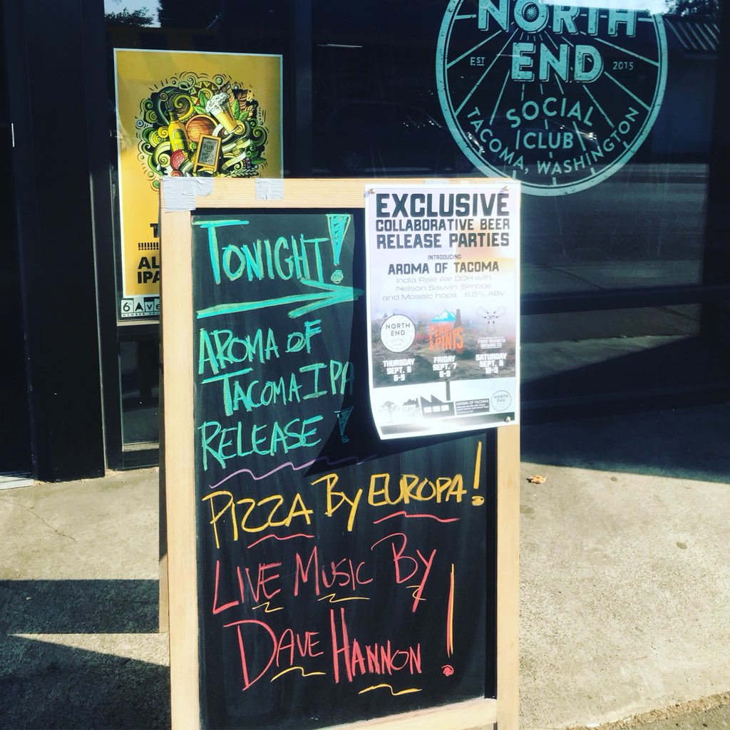 NESCTACOMA's tweet photo. Tonight at @nesctacoma we kick off a 3 day release of our collaboration IPA Aroma Of Tacoma with @peaksandpints and @3magbrewing !!  We have Live music by @dave_hannon and pizza by @europa.bistro 🍕🍻🙋🏻‍♂️ #tacoma #tacoma_wa #craftbeer #ipa #peaksandpints #3magnets #NESC https://t.co/3p3ktQovly