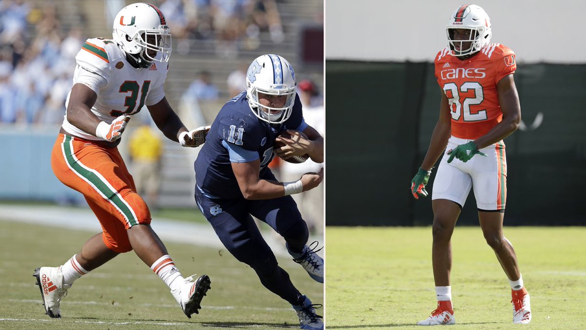 No Richards, Jackson for @CanesFootball vs. Savannah St. on Saturday bit.ly/2Cq1K20 https://t.co/aC9rSCgDMW