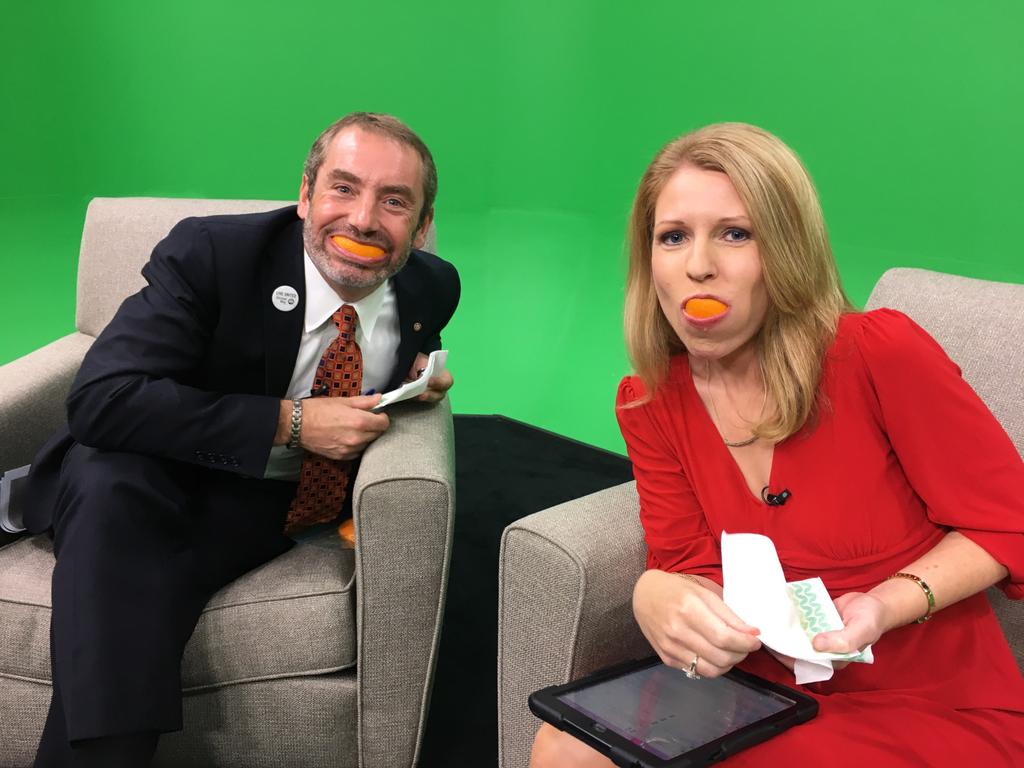 abrahamson_kttc's tweet photo. A fun moment today live at noon! #UWOrangeSmile @FersonJerome @uwolmsted @KTTCTV https://t.co/0ay0N8oyAK