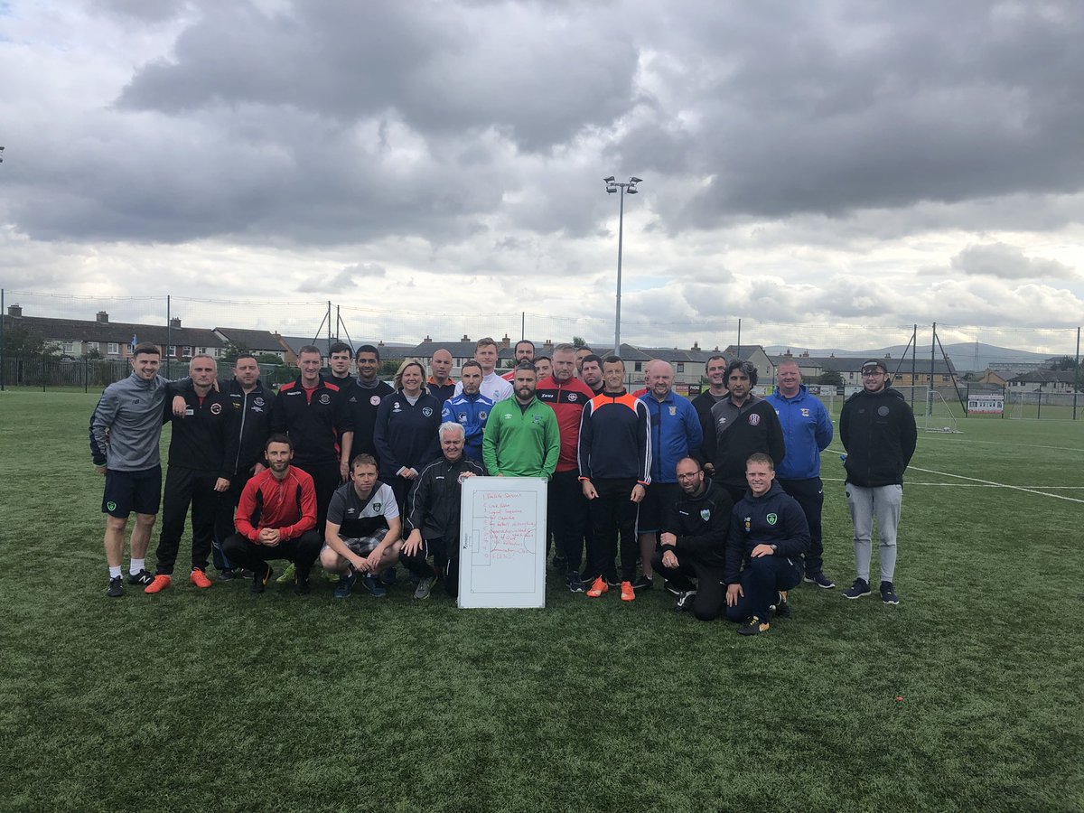Another great day of @FAICoachEd in <a href="/CherryOrchardFC/">Cherry Orchard FC</a> for our National D Licence. So much discussion with the aim of aiding coaches in their development. Brings the weeks total to 46 participants <a href="/ross_kenny/">Ross Kenny</a> <a href="/pearl_slattery/">Pearl Slattery</a> Mick Moore.