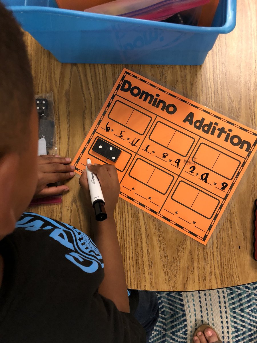 MissFrango's tweet image. Mathematicians hard at work on their 1st week of math stations! #DominoAddition #AdditionTopIt #MathBooks #WordProblems #ThisIsLeaphart #PrideIn5 @LeaphartElem