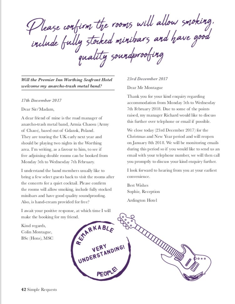 ElsonPhil's tweet photo. Thx so much @premierinn for your great reply to my alter ego Colin’s bizarre letter! You’re FANTASTIC! 🤗 My letter and your response (and many others like it) are in my latest book, “Colin’s Correspondence: Humorous Letters to Companies &amp; Institutions” on Amazon. https://t.co/4PMd1On9YH