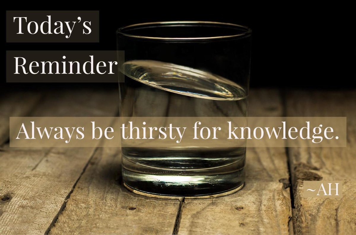 The_Hire_Group's tweet photo. Be a lifelong student 👩🎓 

Stretch your mind

Be inquisitive 

Be open to new ideas

Read. A lot! 📚 

Allow life to be your teacher 👩🏫

Always be thirsty 

Because 

Knowledge can’t be taken away

#TodaysReminder #/TheHireGroup  #Recruitment
#KnowledgeIsPower #GetMeHired https://t.co/fO9RaRCI2q