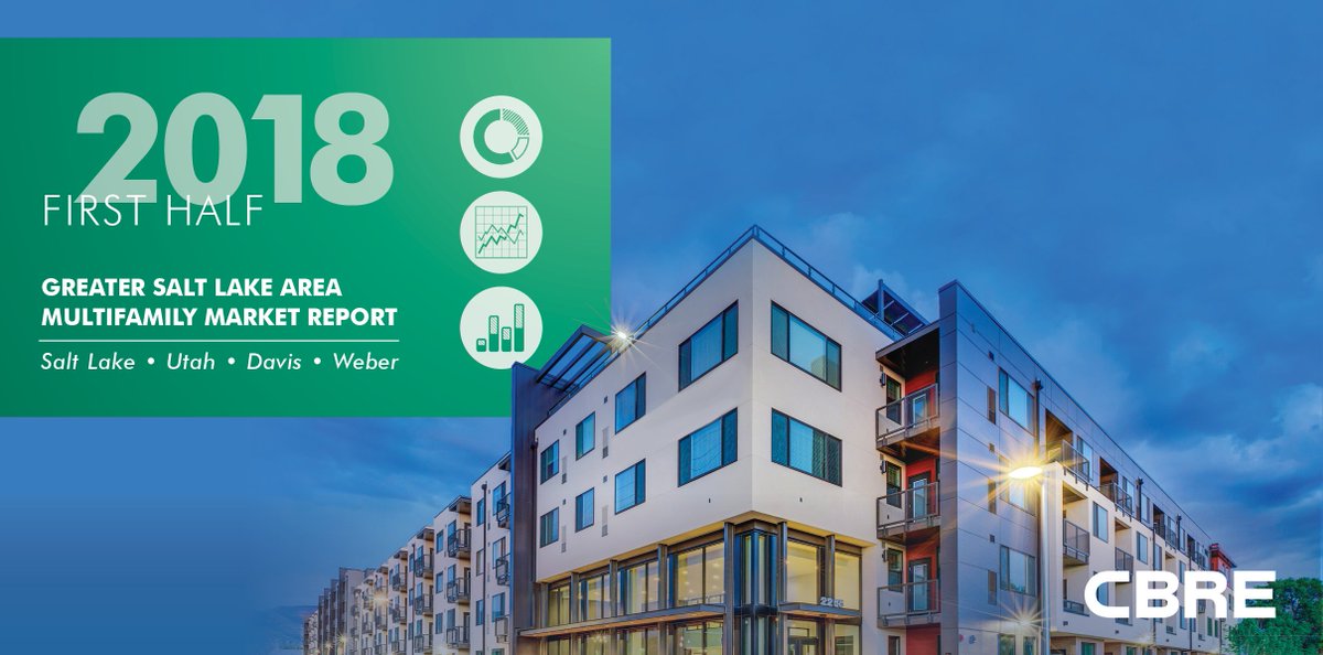 millsbodnarCRE's tweet photo. CBRE Presents the H1 2018 edition of the Greater Salt Lake Area Multifamily Market Report #multifamily #slc 
https://t.co/Ul8t2olmyy https://t.co/XutLP4I2xj