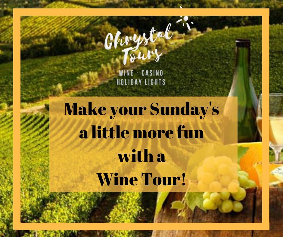 Tis the season for Northeast Ohio's Wine country. Why not turn your Sunday into a "Funday"! Join us on a BYOB Wine Tour. eventbrite.com/o/chrystal-tou…
#wine #winery #Geneva #chrystaltours #winetour