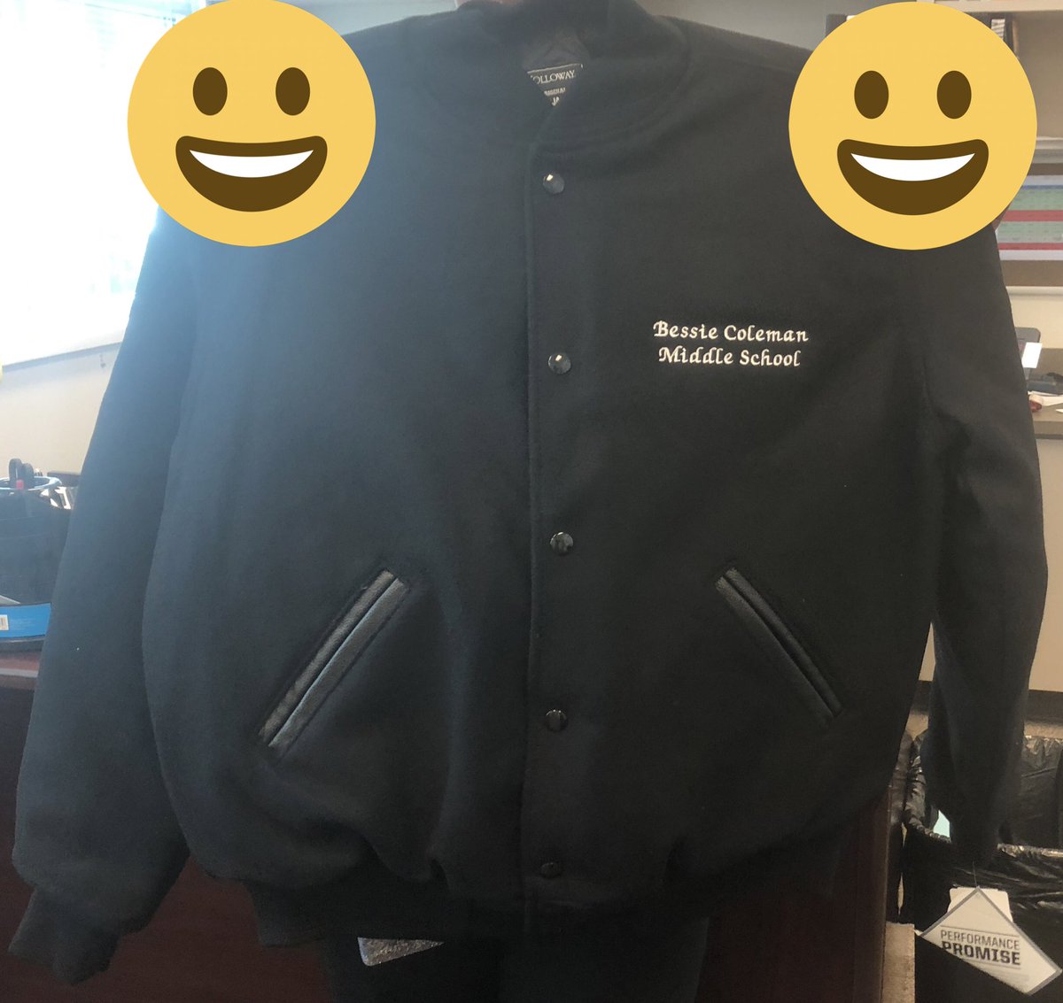 CassundraGipson's tweet photo. Tonight at 6pm, we celebrate students who demonstrated learning on STAAR at the MEETS and MASTERY LEVEL. If you scored in all subject....You receive a @BessieColemanMS letterman jacket! #ComeCelebrateWithUs #JustInTimeForFall @NormanJonesGP https://t.co/mLS1sF4S2s