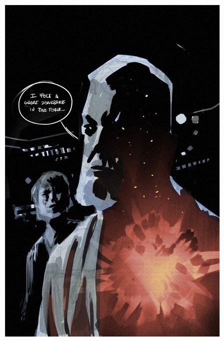 A discarded cover sketch from last year. #StarWars #marvelcomics 
