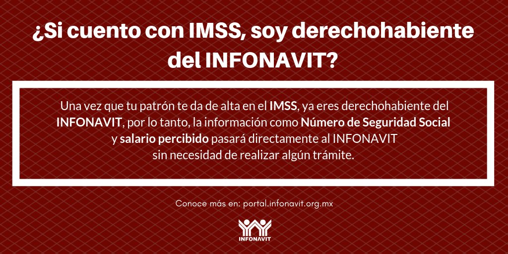 jorgegarralda's tweet photo. Una de las preguntas que me llegan con frecuencia sobre el @Infonavit es para saber si hay que hacer algún trámite para ser derechohabiente una vez dado de alta en el IMSS. Aquí les dejo la respuesta. #ConstruyendoRealidades #TipsInfonavit https://t.co/bnOmEIL1Jl
