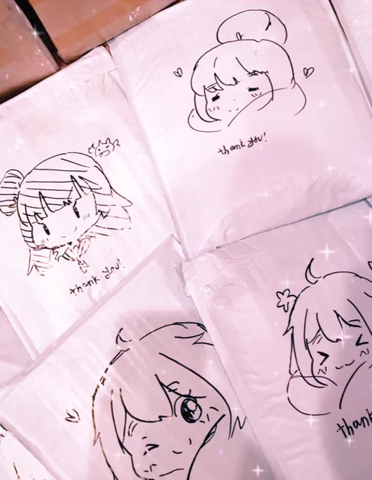Yay!! All orders are shipped~! 

(One of these things is not like the other...) 