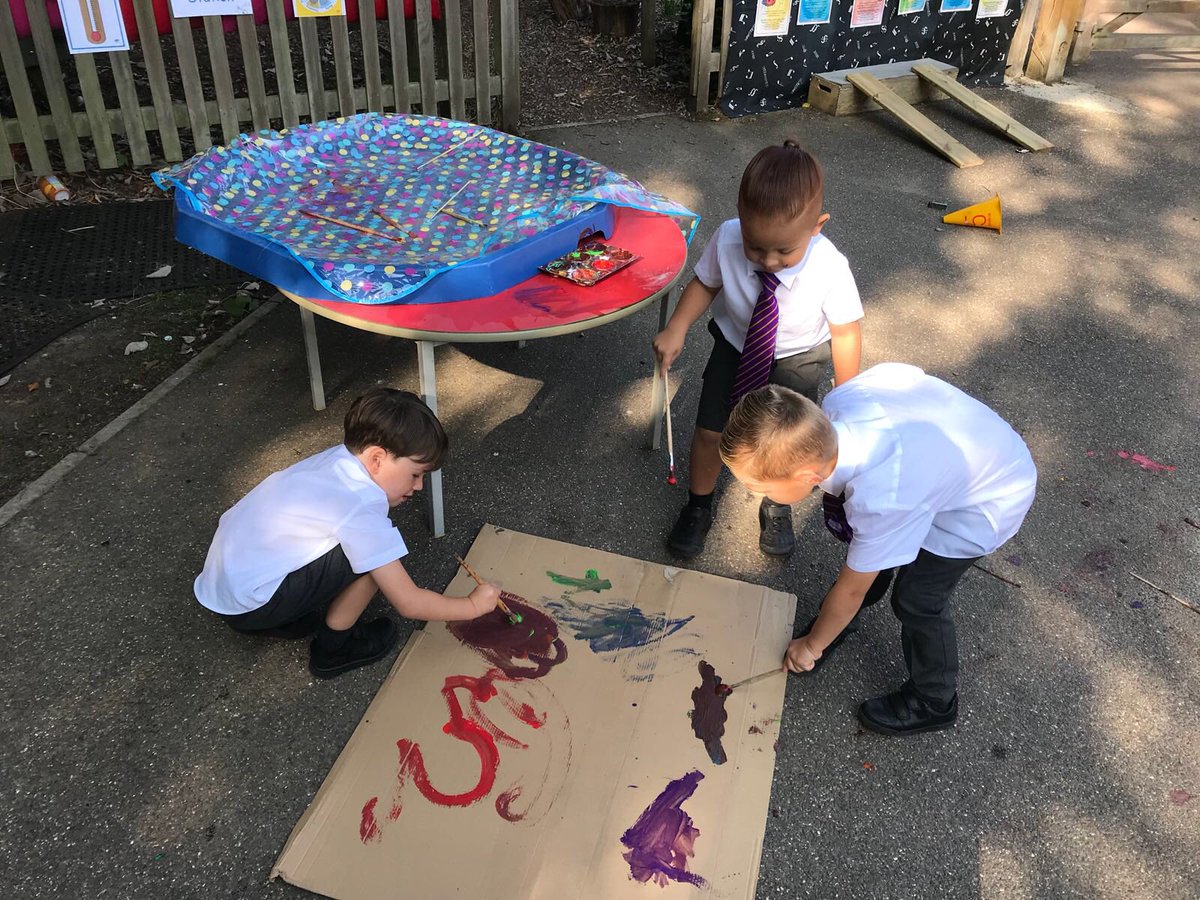 drwalker_s's tweet photo. We found a mysterious box in caterpillars class this morning. Lots of great mark marking and painting today #markmake #startingtowrite #mysterybox https://t.co/1WMaTHraTF