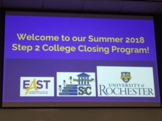 RocToastmasters's tweet photo. Rochester Toastmasters Club 476 members worked with first generation college scholars from East High last month through the Step 2 College program, to help them hone their public speaking skills.  Check out https://t.co/N5a3hDJk7A to learn more about Toastmasters and our club! https://t.co/g3SeZl0zvo