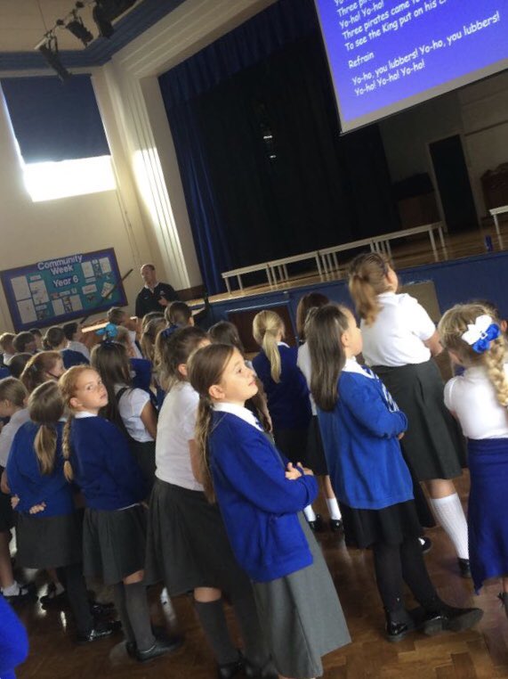 Year3BC's tweet photo. Super first singing session with the whole year group this afternoon #threepirates #allyear3together #firstofmany https://t.co/ztqjK9fbL8