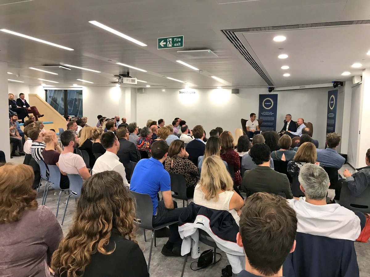 simplybusiness's tweet photo. The #rebootbook panel discussion with @jstockwood on #leadership #technology and #culture in the future of work: https://t.co/sA9W6HDgEf https://t.co/vpR2mYsXgf