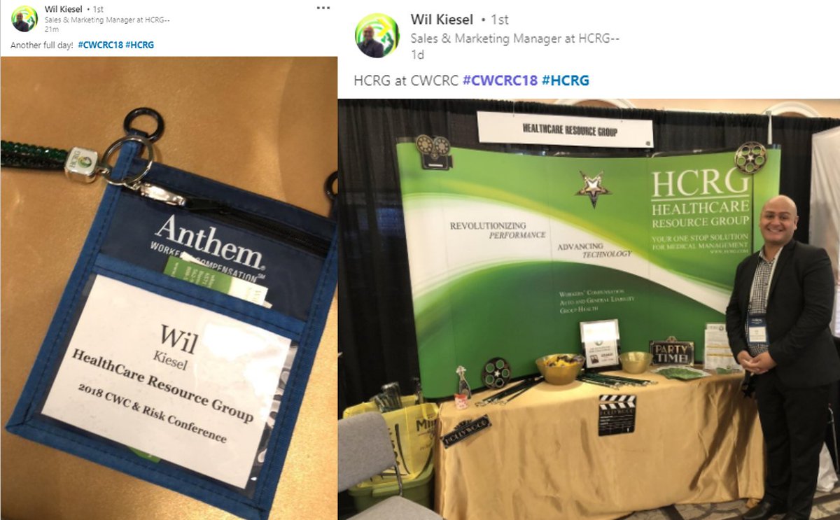 HCRGMain's tweet photo. Looking forward to another great day at CWC & Risk Conference! Drop by Booth #49. #CWCRC18 #HCRG https://t.co/nELpvrF268