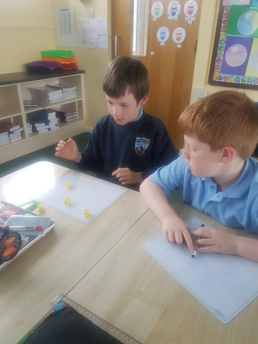 4thclass2_Slane's tweet photo. Having lots of fun playing our place value game from Operation Maths! 🎲📚 @PrimaryCPD @Slanens https://t.co/CkE4RXrPDI