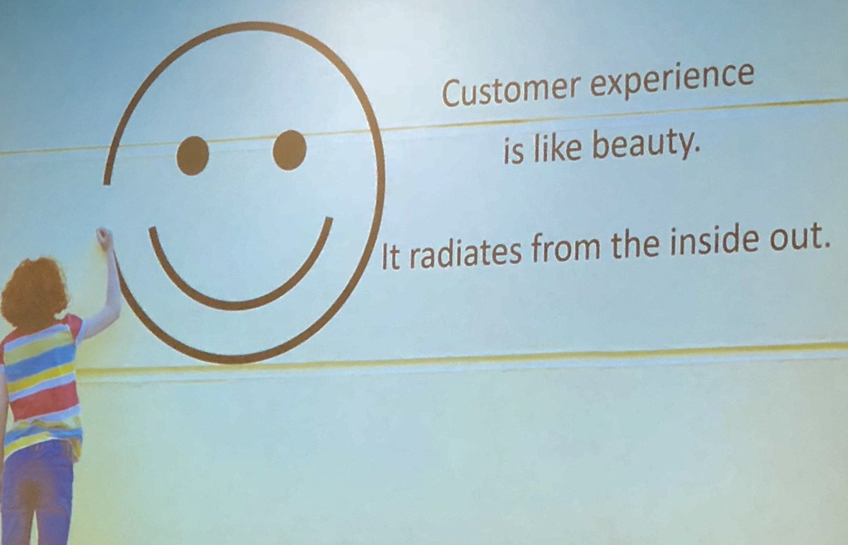 beccataylor's tweet photo. A moment of truth from @KDHungerford at #CMWorld: customer experience is like beauty—it radiates from the inside out. https://t.co/3WhaSlMKlg