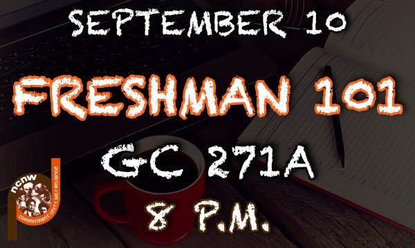 What’s Poppin’ ladies! Meet our new E-Board this year as we kick off the semester with a freshman 101 GBM, which will be held on Sept. 10th at 8pm in room GC 271 A.