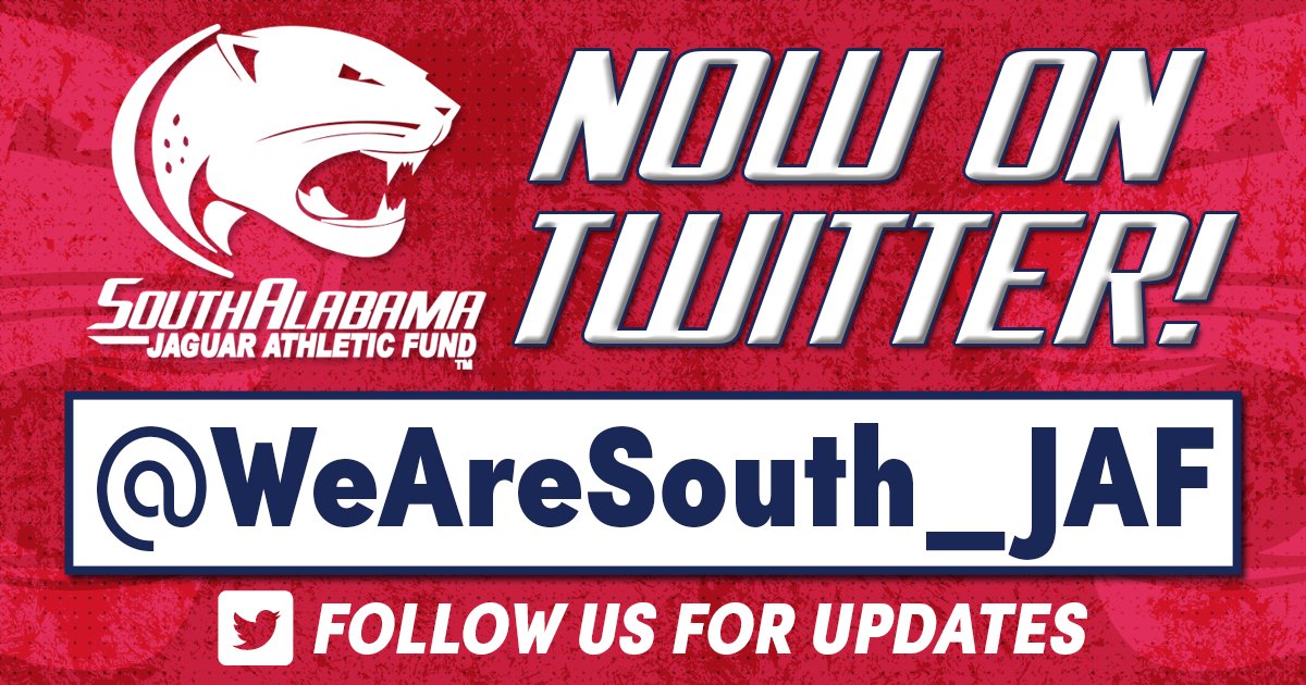 SouthAlabama's tweet image. @WeAreSouth_JAF stepped up and is now on Twitter. Follow along for a closer look at the fundraising arm of South Alabama Athletics. #OneTeamOneCause #WeAreSouth #JagNation #StepUp #JaguarAthleticFund