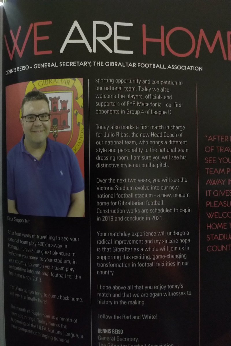 FabianPicardo's tweet photo. Welcome Home Team 54! @GibraltarFA plays it's first competitive home match at the Victoria Stadium tonight to a sell out crowd! #GoGFA https://t.co/xITopqhYvh