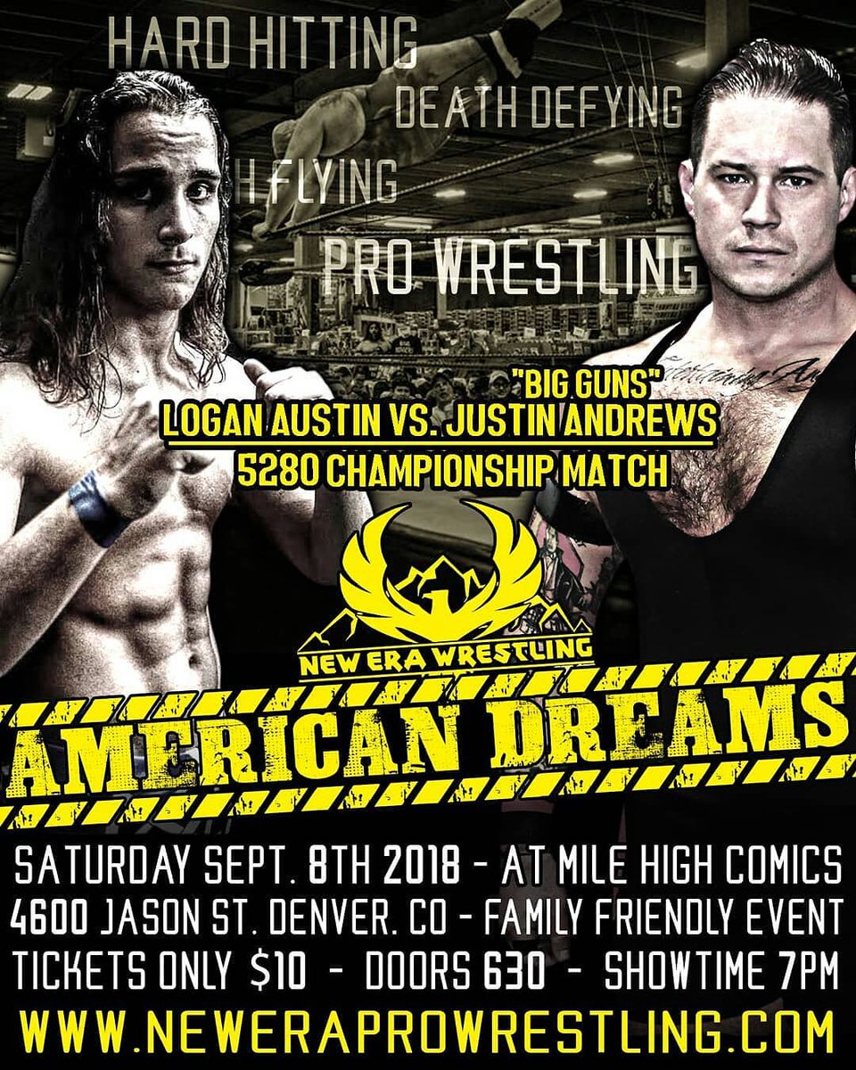 WrestleBigGuns's tweet photo. Good luck kid...you're gonna need it! #SuplexParty #InfinityTitles #MrColoradoWrestling #Opportunity
@NEWColorado this Saturday! https://t.co/p6bzaA0uIt