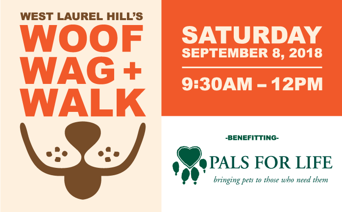 Our Woof, Wag, & Walk pet tour is happening this Saturday! Make sure to RSVP by tomorrow to events@westlaurelhill.com! Collected donations will benefit PalsForLife! #PetTour #PetFriendly #PetHistory