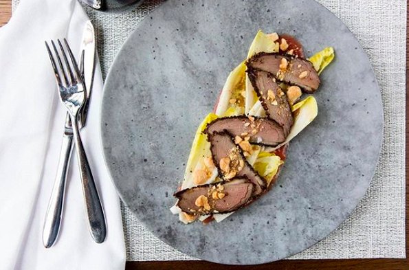 Is it dinnertime yet? @BauscherHeppUSA we can see why you are craving this delicious dish from @thehillcloster on Concrete from @TafelsternUSA. 👌
Beautiful photo @brentherrig. 😍 
#TabletopMatters⠀
#plateware #artful #duck #passiononaplate #njrestaurants #jerseyeats #farmrfresh