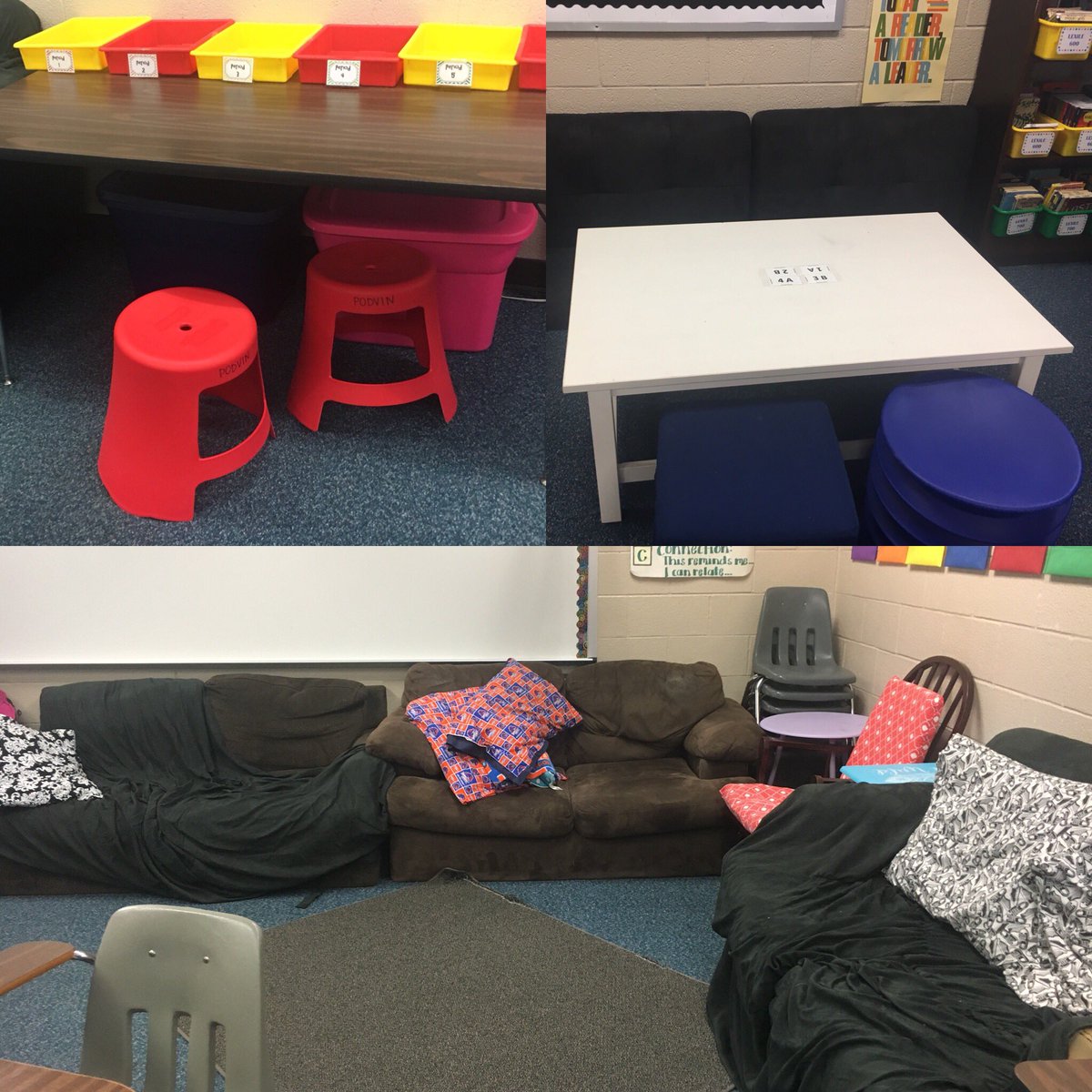 LitCoachSonya's tweet photo. Podvinโs RW classroom @LabayMS offers organization and flexible seating for readers. #leveledlibrary #flexibleseating #classroomorganization #ReaderReady #RWrocks https://t.co/DyG0K8mXkh