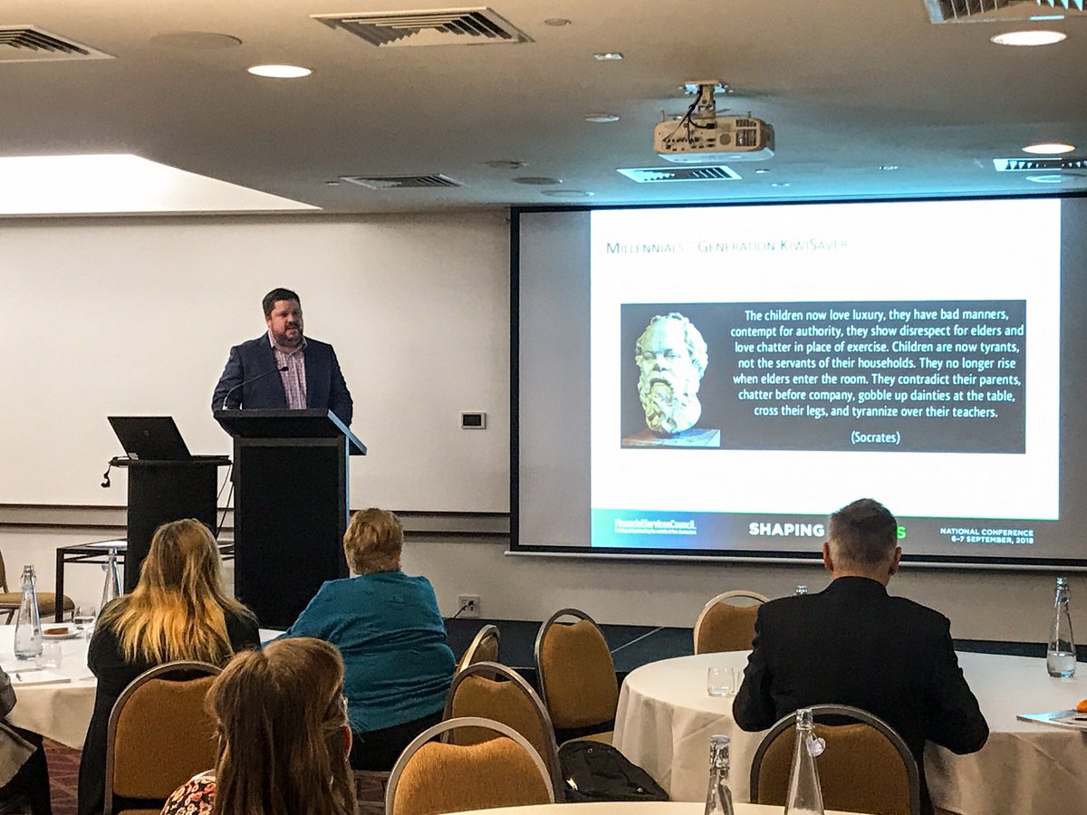 We are looking into financial services for millennials, based on the <a href="/FSC__NZ/">Financial Services Council NZ</a> kiwisaver research in the #consumer insights session with Matthew Pickering <a href="/ANZ_NZ/">ANZ NZ</a> and David Wallace <a href="/ampnz/">AMP New Zealand</a> #shapingfuturesnz
