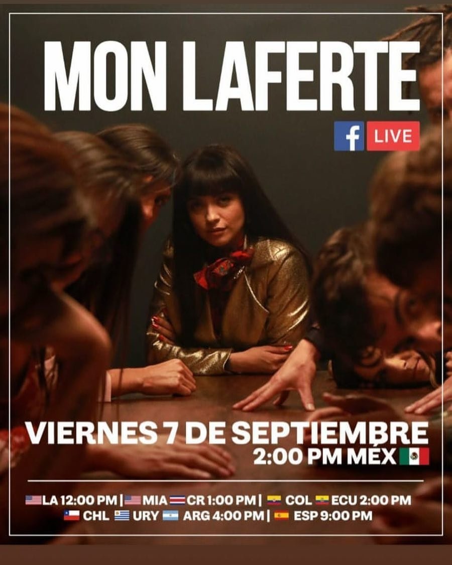 UMUruguay's tweet photo. ¡Mañana no te pierdas el #FacebookLive de @monlaferte presentando su nueva canción #ElBeso ! Y el 28/9 #MonLaferte en Uruguay! Entradas a la venta en @REDUTSUY 🖤 https://t.co/FjUmtlG7Mw