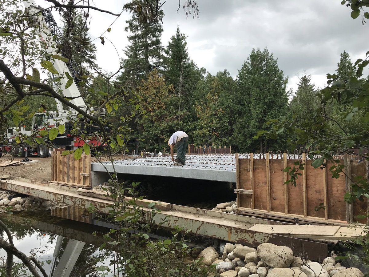 We set the precast girders today in Erin. It’s starting to look like a bridge.