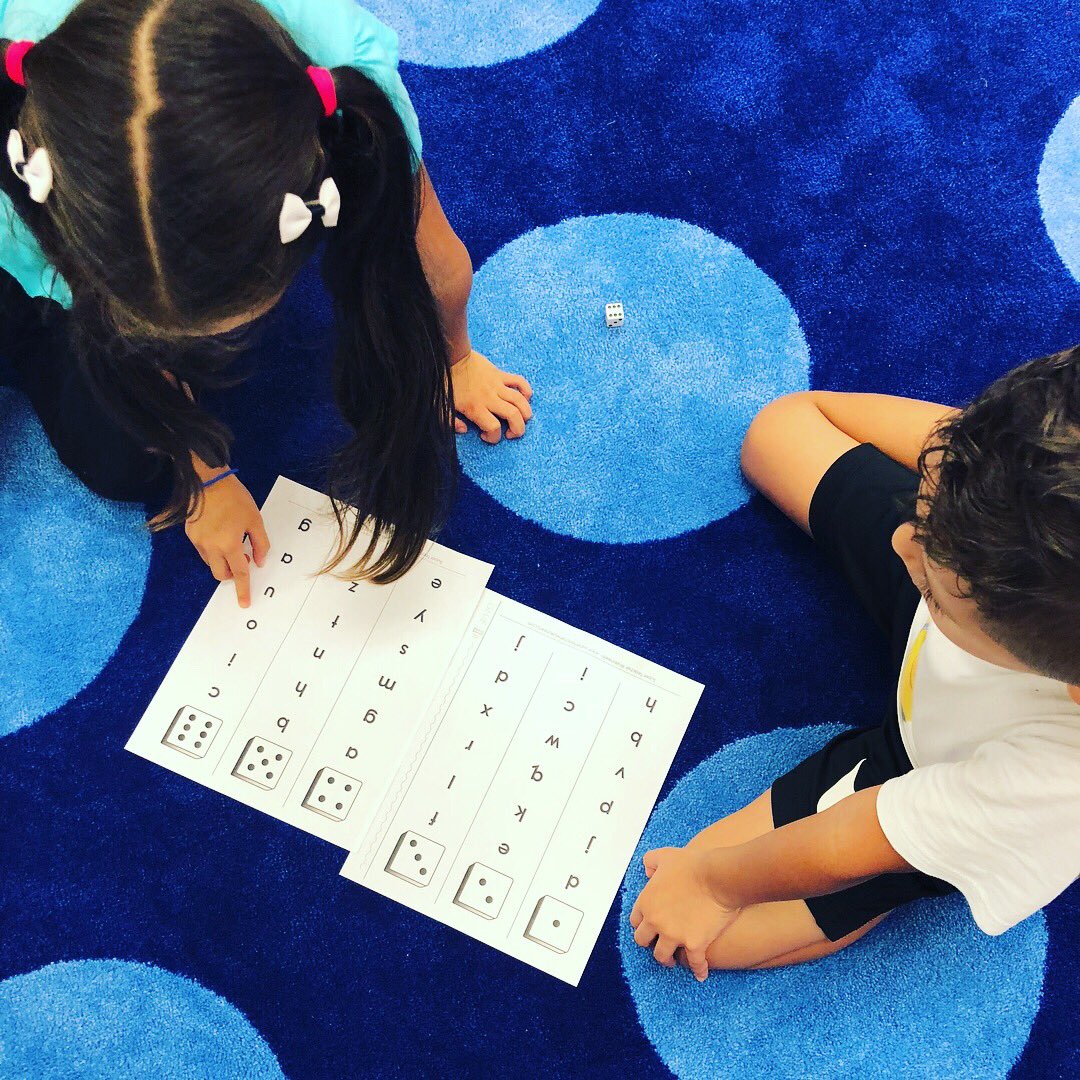 adaywithmsray's tweet photo. We were hard at work reviewing our letter sounds last week! This was such a fun and simple “game” for them to play! Students rolled the dice and then said the letter sounds in the corresponding column! https://t.co/tOFwqcVDEP