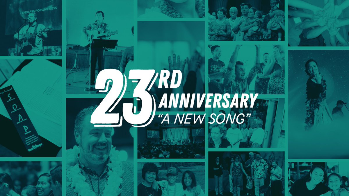 23 YEARS 🎉😱 👏🏽
Join us THIS WEEKEND as we celebrate 23 years walking with Jesus!  

Sat 5&amp;7pm
Sun 7,9,11am
Stream live at live.enewhope.org